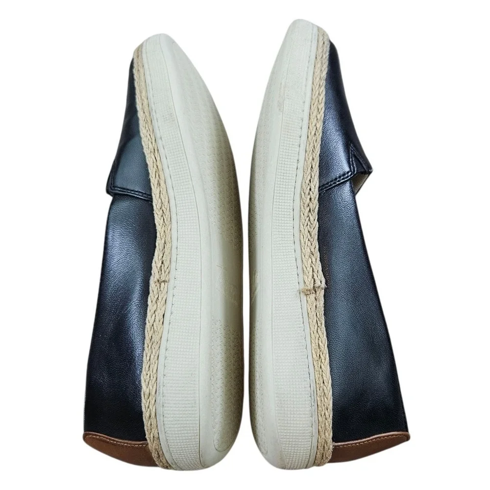 Trotters Espadrille Slip On Womens 7M Black‎ Shoes Cushioned Arch Support Casual